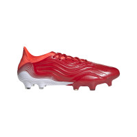 adidas Copa Sense.1 Gazon Naturel Chaussures de Foot (FG) Rouge Blanc Rouge