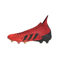 adidas Predator Freak+ Gazon Naturel Chaussures de Foot (FG) Rouge Noir Rouge