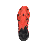 adidas Predator Freak.1 Grass Chaussure de Chaussures de Foot (FG) Enfant Rouge Noir Rouge