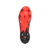 adidas Predator Freak.1 Low Crampons Vissés Chaussures de Foot (SG) Rouge Noir Rouge