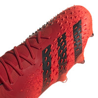 adidas Predator Freak.1 Crampons Vissés Chaussures de Foot (SG) Rouge Noir Rouge
