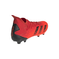 adidas Predator Freak.3 Gazon Naturel Chaussures de Foot (FG) Rouge Noir Rouge