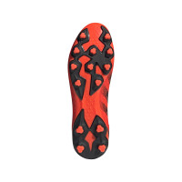 adidas Predator Freak.3 Terrain sec / artificiel Turf Chaussures de Foot (MG) Rouge Noir Rouge
