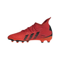 adidas Predator Freak.3 Terrain sec / artificiel Chaussures de Foot (MG) Enfants Rouge Noir Rouge