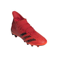 adidas Predator Freak.3 Terrain sec / artificiel Chaussures de Foot (MG) Enfants Rouge Noir Rouge