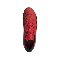 adidas Predator Freak.4 Gazon Naturel Gazon Artificiel Chaussures de Foot (FxG) Rouge Noir Rouge