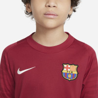 Nike FC Barcelona Strike Trainingsshirt 2021-2022 Kids Bordeauxrood Lichtgrijs
