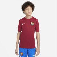 Nike FC Barcelona Strike Maillot d'Entraînement 2021-2022 Enfants Bordeaux Rouge Gris Clair