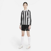 Nike Striped Division IV Voetbalshirt Lange Mouwen Kids Wit Zwart