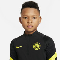 Nike Chelsea Strike Trainingstrui 2021-2022 Kids Zwart Geel