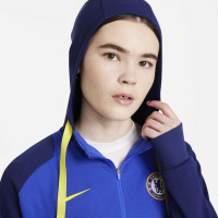 Nike Chelsea Fleece Sweat à Capuche Hoodie Half-Zip 2021-2022 Femmes Bleu Jaune