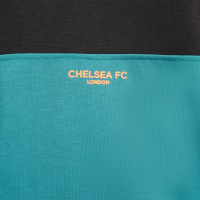Sweat à capuche polaire Nike Chelsea à demi-fermeture éclair 2021-2022 noir rouge turquoise