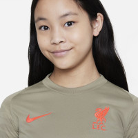 Nike Liverpool Strike Trainingsset 2021-2022 Kids Bruin Rood