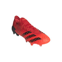 adidas Predator Freak.1 Low Gras Voetbalschoenen (FG) Rood Zwart Rood