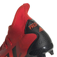 adidas Predator Freak.2 Gazon Naturel Chaussures de Foot (FG) Rouge Noir Rouge