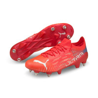 Chaussures de foot PUMA Ultra 1.3 Iron-Nop (SG) Rouge Blanc