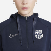 Nike FC Barcelona Travel Fleece Trainingspak 2021-2022 Dames Donkerblauw Rood