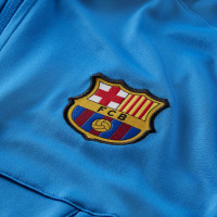 Nike FC Barcelona Strike Hooded Trainingspak 2021-2022 Blauw Lichtgrijs