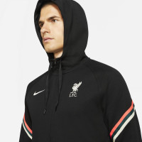 Nike Liverpool Fleece Sweat à Capuche Demi-Zip 2021-2022 Noir Rouge