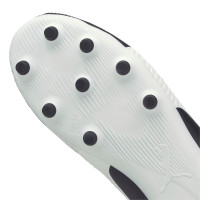 PUMA Monarch II Gazon Naturel Gazon Artificiel Chaussures de Foot (MG) Enfants Noir Blanc
