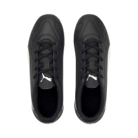 PUMA Monarch II Gras / Kunstgras Voetbalschoenen (MG) Kids Zwart Wit