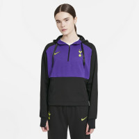 Nike Tottenham Hotspur Fleece Hoodie Half-Zip 2021-2022 Femmes Noir Violet Vert vif