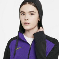 Nike Tottenham Hotspur Fleece Hoodie Half-Zip 2021-2022 Femmes Noir Violet Vert vif