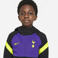 Nike Tottenham Hotspur Fleece Hoodie Half-Zip 2021-2022 Kids Zwart Paars Felgroen