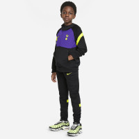 Nike Tottenham Hotspur Fleece Hoodie Half-Zip 2021-2022 Kids Zwart Paars Felgroen