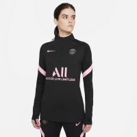 Nike Paris Saint Germain Strike Haut d Entrainement 2021 2022 Femmes Noir Rose Voetbalshop.be