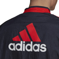 Veste d'entraînement adidas Bayern Munchen Icone Woven 2021-2022 Bleu Foncé Rouge