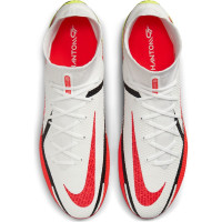 Nike Phantom GT 2 Elite DF Gazon Artificiel Chaussures de Foot (AG) Blanc Rouge Jaune