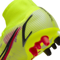 Nike Mercurial Superfly 8 Elite Gazon Artificiel Chaussures de Foot (AG) Jaune Rouge Noir