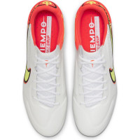 Nike Tiempo Legend 9 Elite Crampons Vissés Chaussures de Foot (SG) Anti-Clog Blanc Jaune Rouge