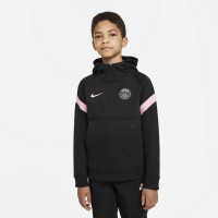 Nike Paris Saint Germain Fleece Hoodie Demi-Zip 2021-2022 Enfants Noir Rose