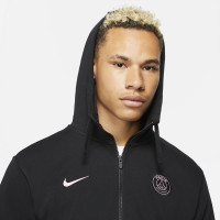Nike Paris Saint Germain French Terry Hoodie Sweat à Capuche Full-Zip 2021-2022 Noir Rose