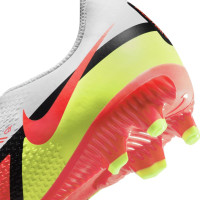 Nike Phantom GT 2 Academy Gazon Naturel Gazon Artificiel Turf Chaussures de Foot (MG) Enfants Blanc Rouge Jaune