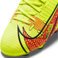 Nike Mercurial Vapor 14 Academy Gazon Naturel Gazon Artificiel Turf Chaussures de Foot (MG) Jaune Rouge Noir