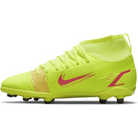 Nike Mercurial Superfly 8 Club Gazon Naturel Gazon Artificiel Chaussures de Foot (MG) Enfants Jaune Noir Rouge