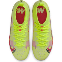 Nike Mercurial Superfly 8 Pro Gazon Naturel Chaussures de Foot (FG) Enfants Jaune Rouge Noir