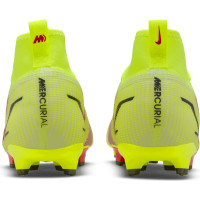 Nike Mercurial Superfly 8 Pro Gazon Naturel Chaussures de Foot (FG) Enfants Jaune Rouge Noir