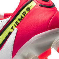 Nike Tiempo Legend 9 Pro Gras Voetbalschoenen (FG) Wit Geel Rood