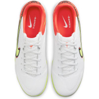 Nike Tiempo Legend 9 Pro React Turf Chaussures de Foot (TF) Blanc Jaune Rouge