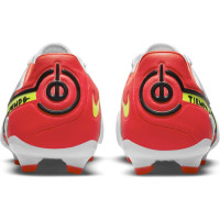 Nike Tiempo Legend 9 Pro Gazon Artificiel Chaussures de Foot (FG) Enfants Blanc Jaune Rouge