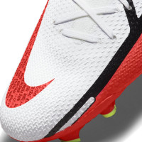 Nike Phantom GT 2 Pro DF Terrain sec Chaussures de Foot (FG) Blanc Rouge Jaune