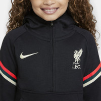 Nike Liverpool Fleece Hoodie Sweat à Capuche Half-Zip 2021-2022 Enfants Noir Rouge