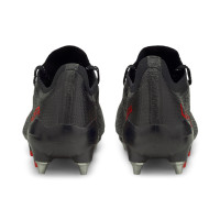 PUMA Ultra 1.3 Crampons Vissés Chaussures de Foot (MxSG) Noir Rouge Gris Foncé