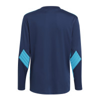 Chemise de gardien de but à manches longues Adidas Squadra 21 pour enfants, bleu foncé, bleu clair