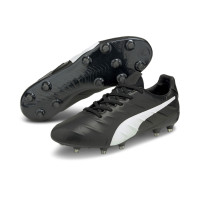 PUMA King Platinum 21 Terrain sec / artificiel Chaussures de Foot (MG) Noir Blanc
