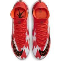 Nike Mercurial Superfly 8 Elite CR7 Terrain Sec Chaussures de Foot (FG) Rouge Gris Noir Orange